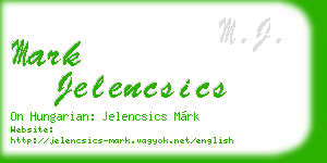 mark jelencsics business card